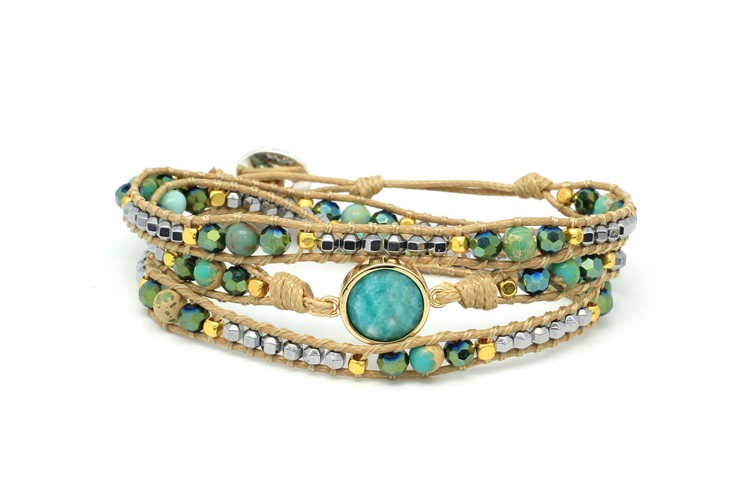 Amazonite on sale wrap bracelet