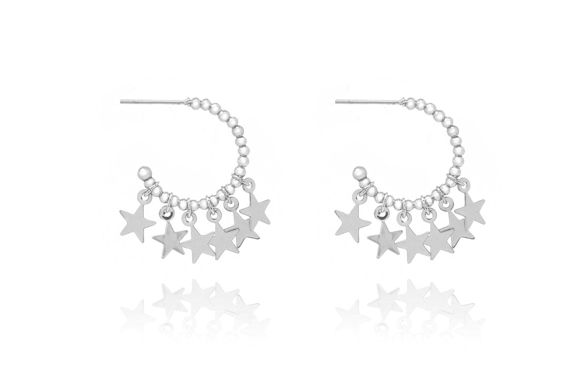 Aura Multi Star Hoop Earrings