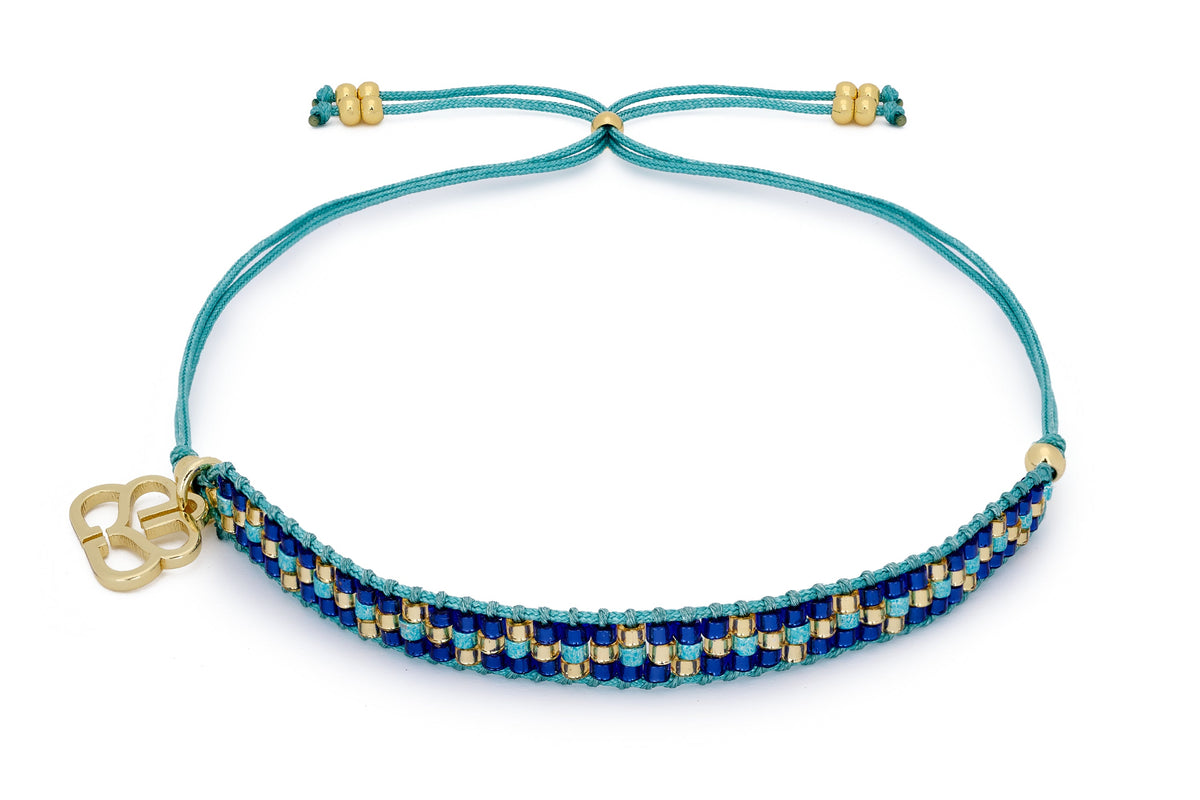 Crus Blue Beaded Friendship Bracelet