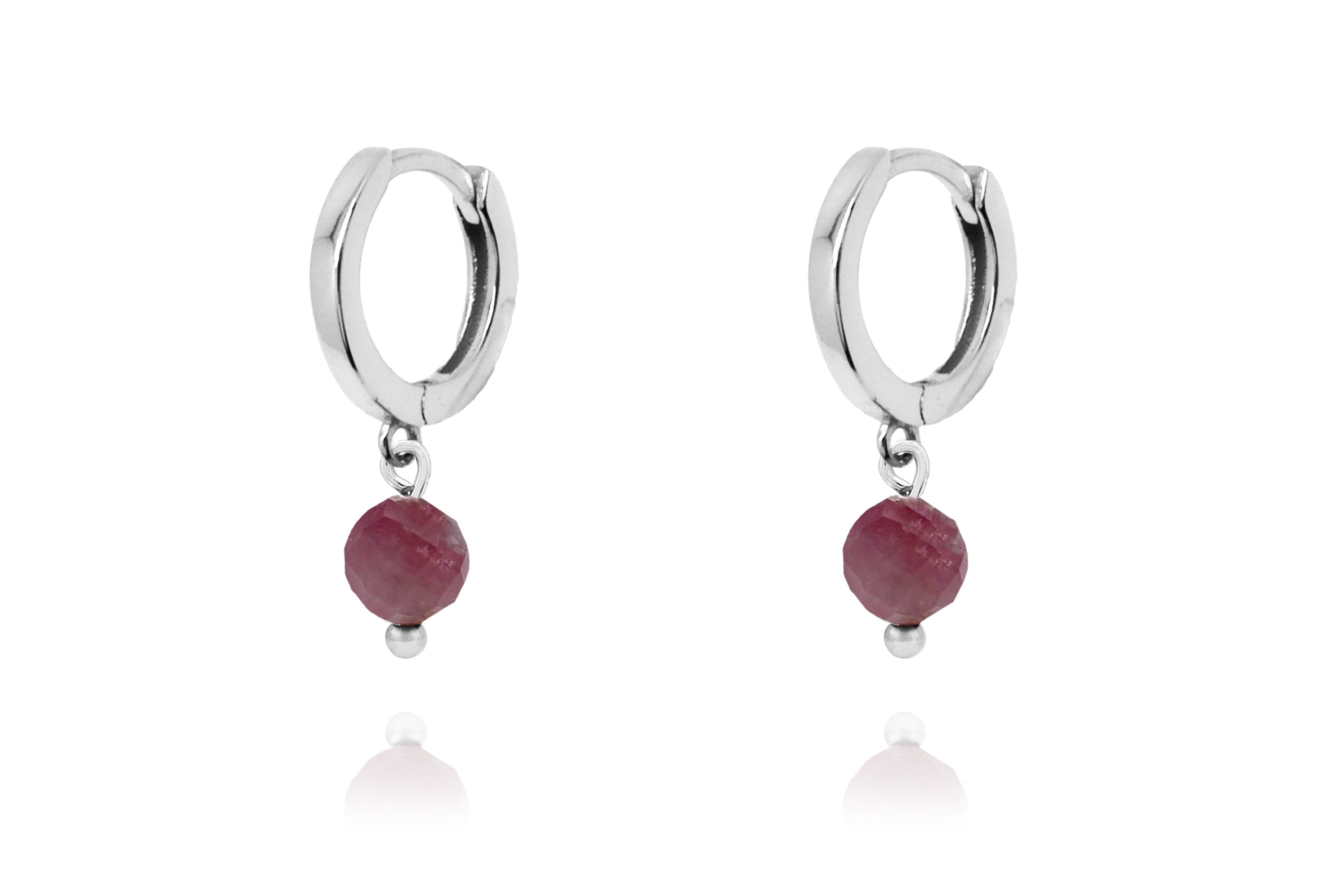 Pink deals birthstone earrings