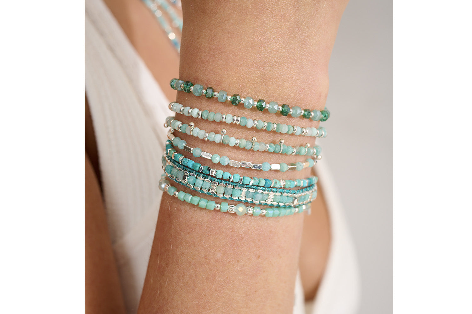 The Harmony Amazonite Silver creates stunning tones to take you into spring this season.