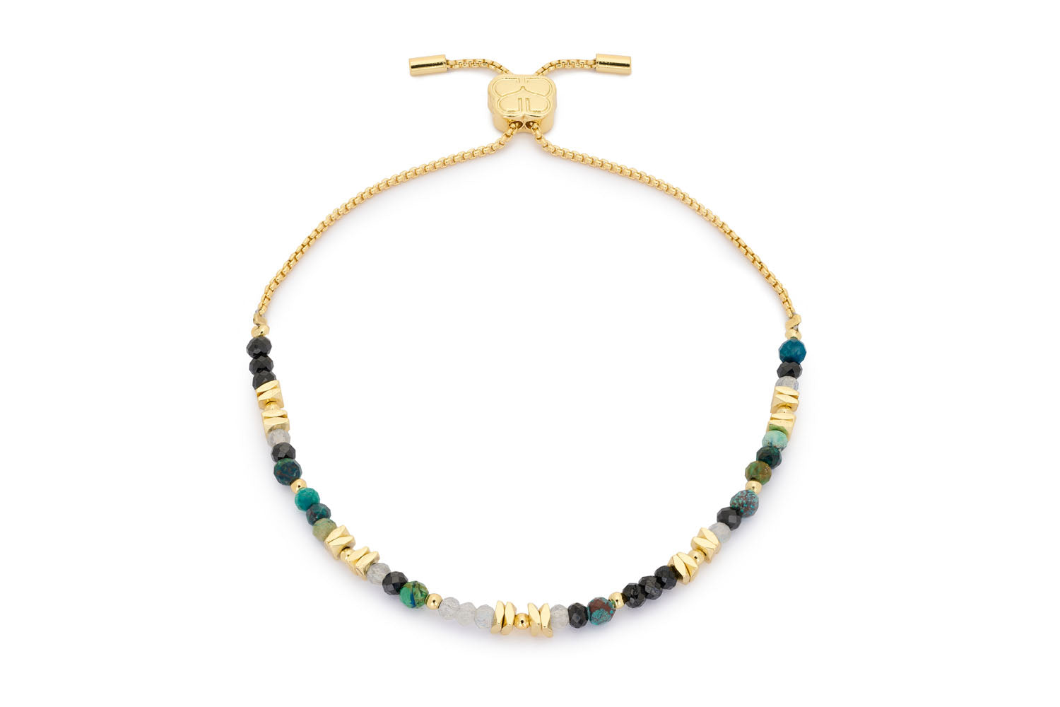 Lakeba Azurite Gold Bracelet Stack