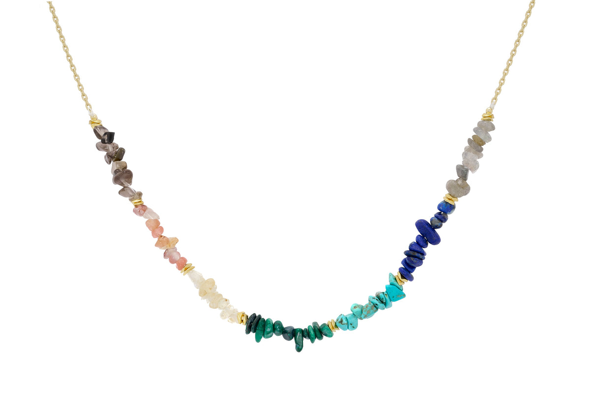 Unity Mixed Crystal Gold Necklace