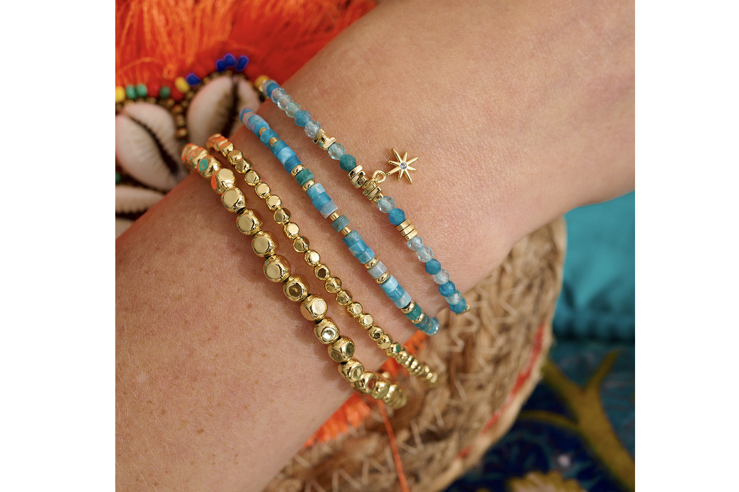 Glisten with Gold and add the Sabal Major Gold Bracelets to every stack!