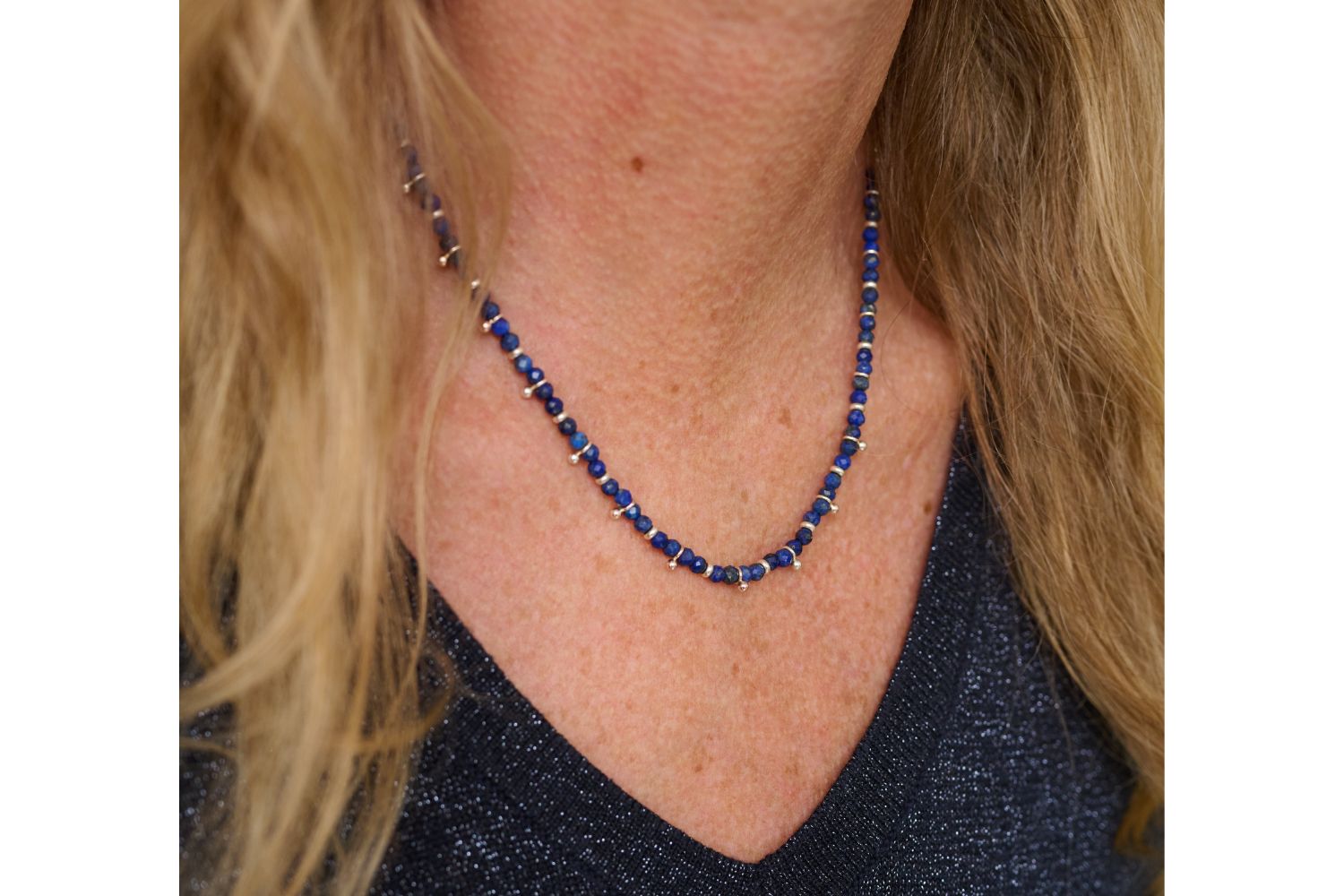 Salus Lapis Lazuli Gemstone Gold Necklace