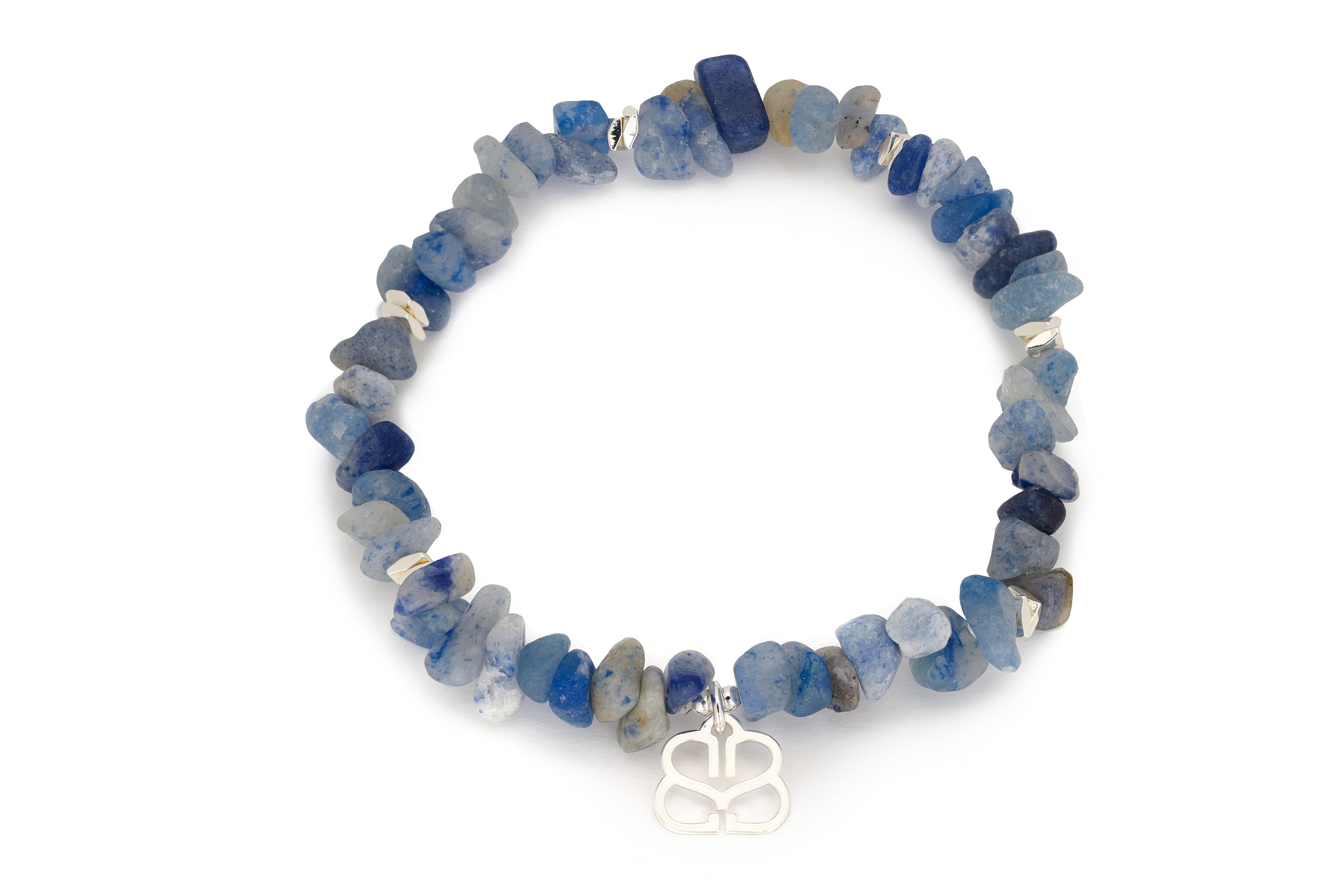 Naviti Blue Aventurine & Silver Bracelet Stack