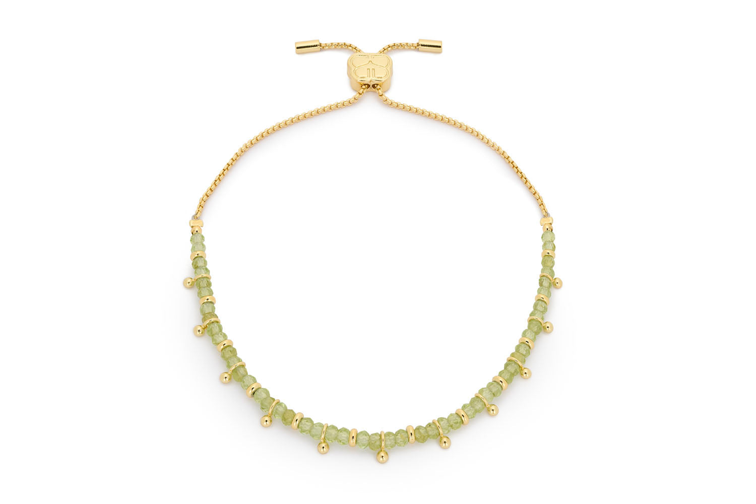 Moala Gold & Peridot Beaded Stacking Bracelet