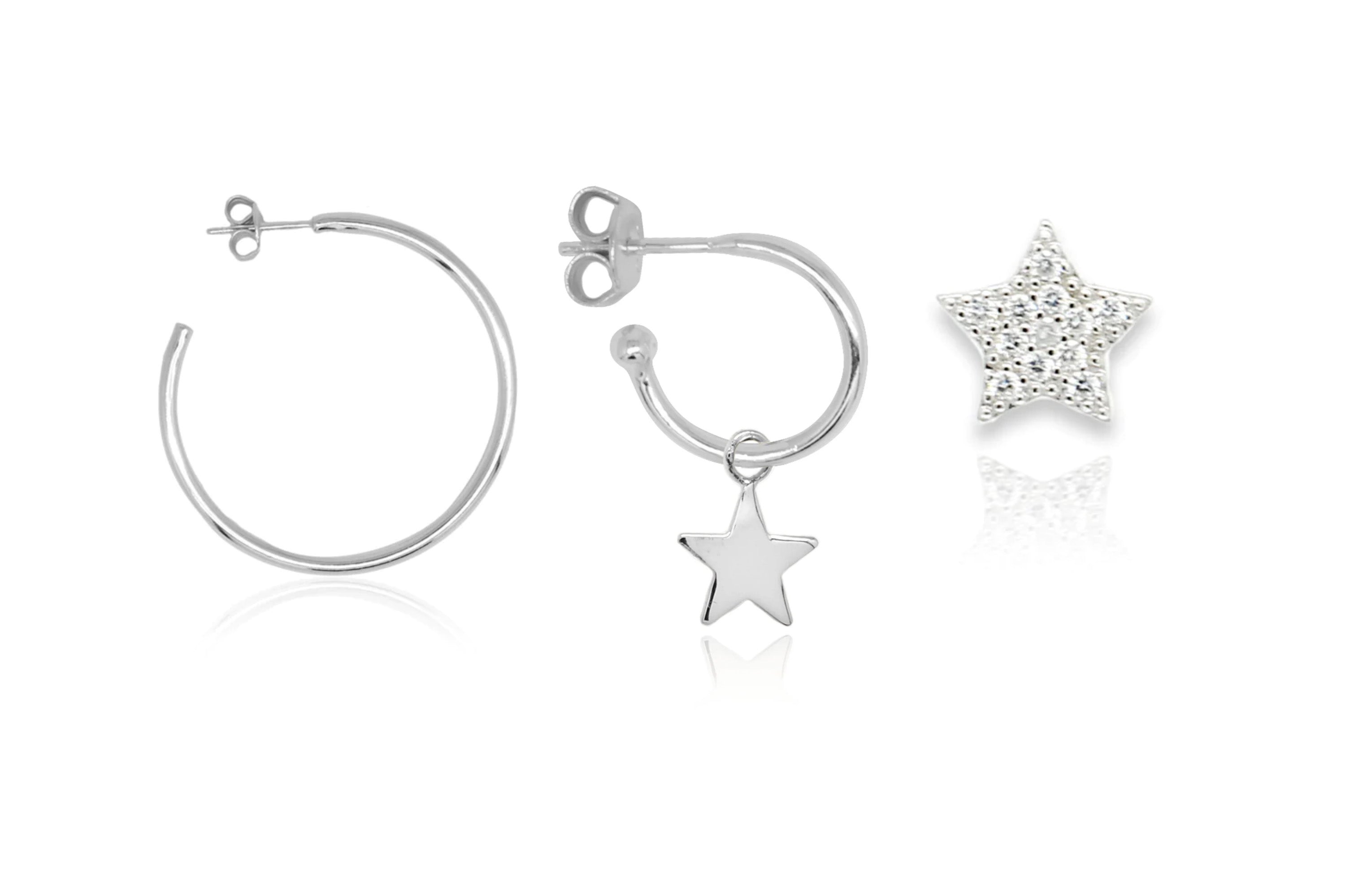 Pandora Sparkling Asymmetric Star Necklace and Earring Gift Set | REEDS  Jewelers