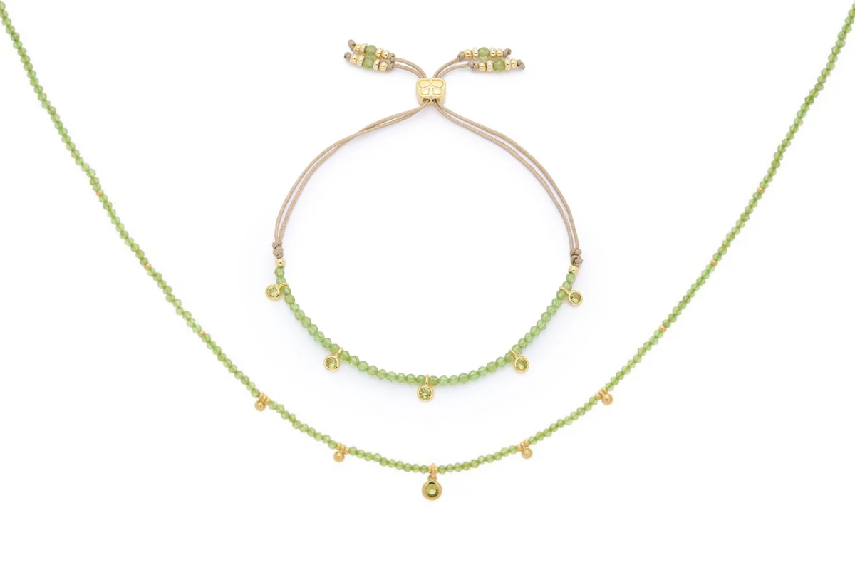 Holly Peridot Necklace and Bracelet Set