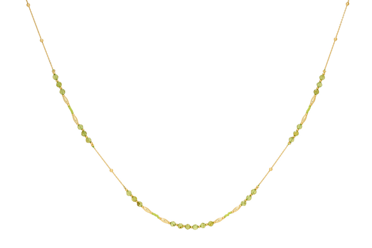 Horus Peridot Beaded Gemstone Necklace