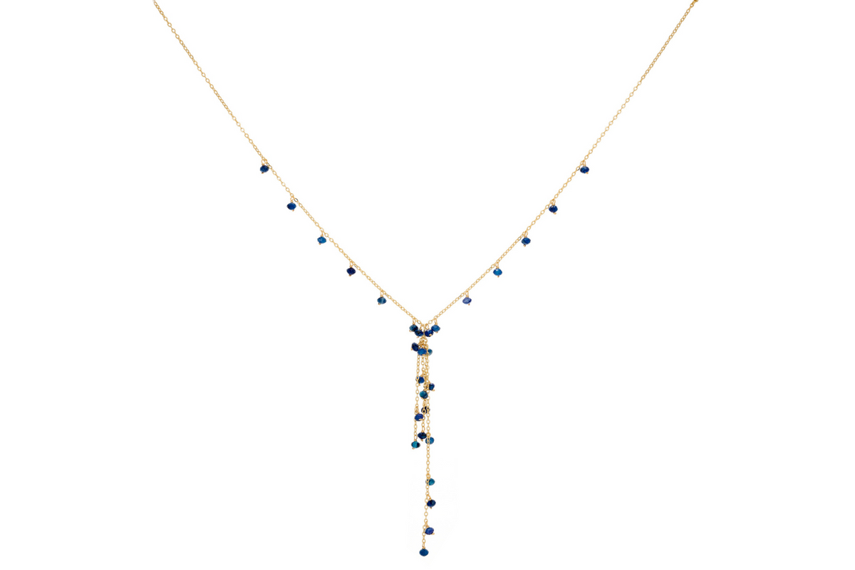 Ivy Kyanite Lariat Gemstone Necklace