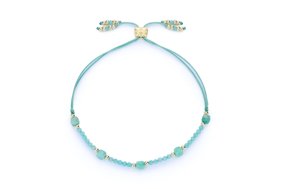 Meadow Gold & Amazonite Bead Bracelet