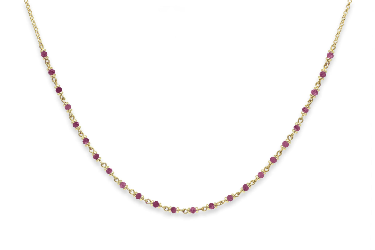 Panacea Pink Tourmaline Gemstone Gold Necklace