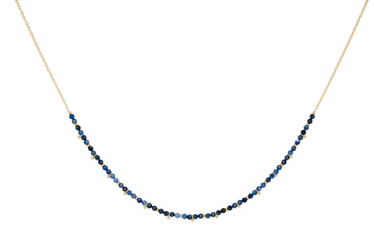 Salus Gold & Sodalite Gemstone Necklace