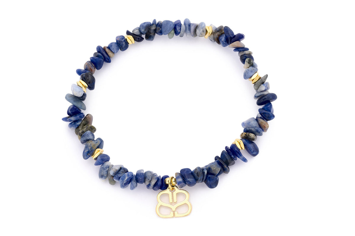 Sana Gold Beaded Sodalite Crystal Bracelet