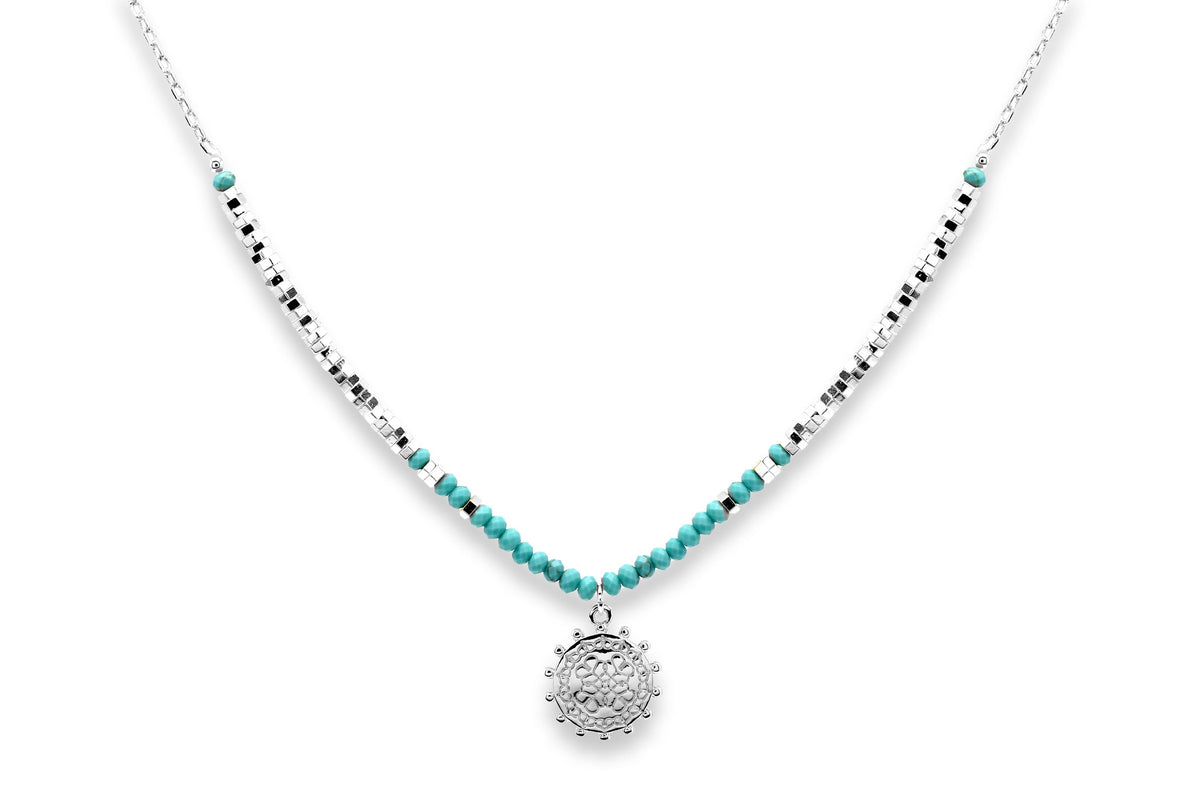 Hades Turquoise Silver Necklace