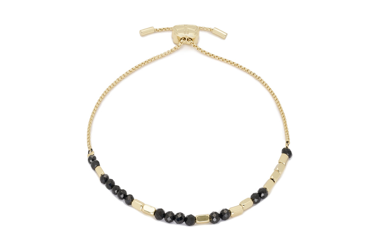 Inspiration Black Spinel Gold Bracelet