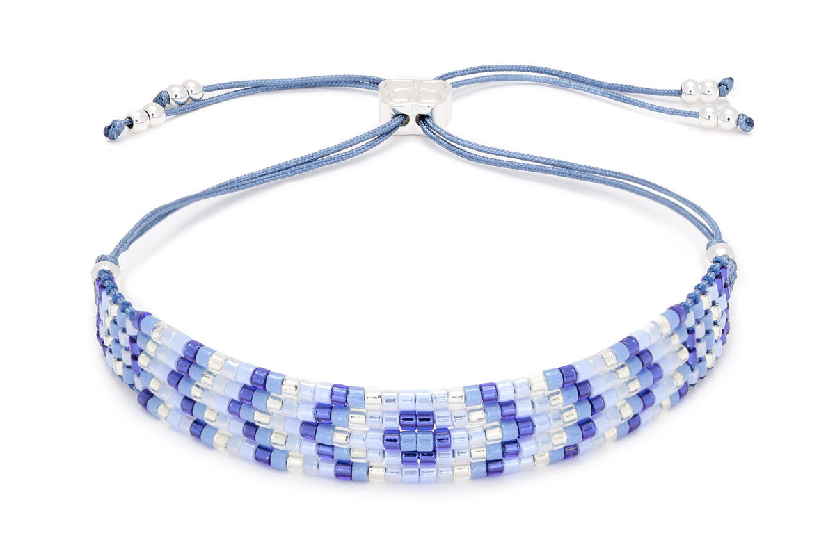 Funhouse Blue Friendship Beaded Bracelet