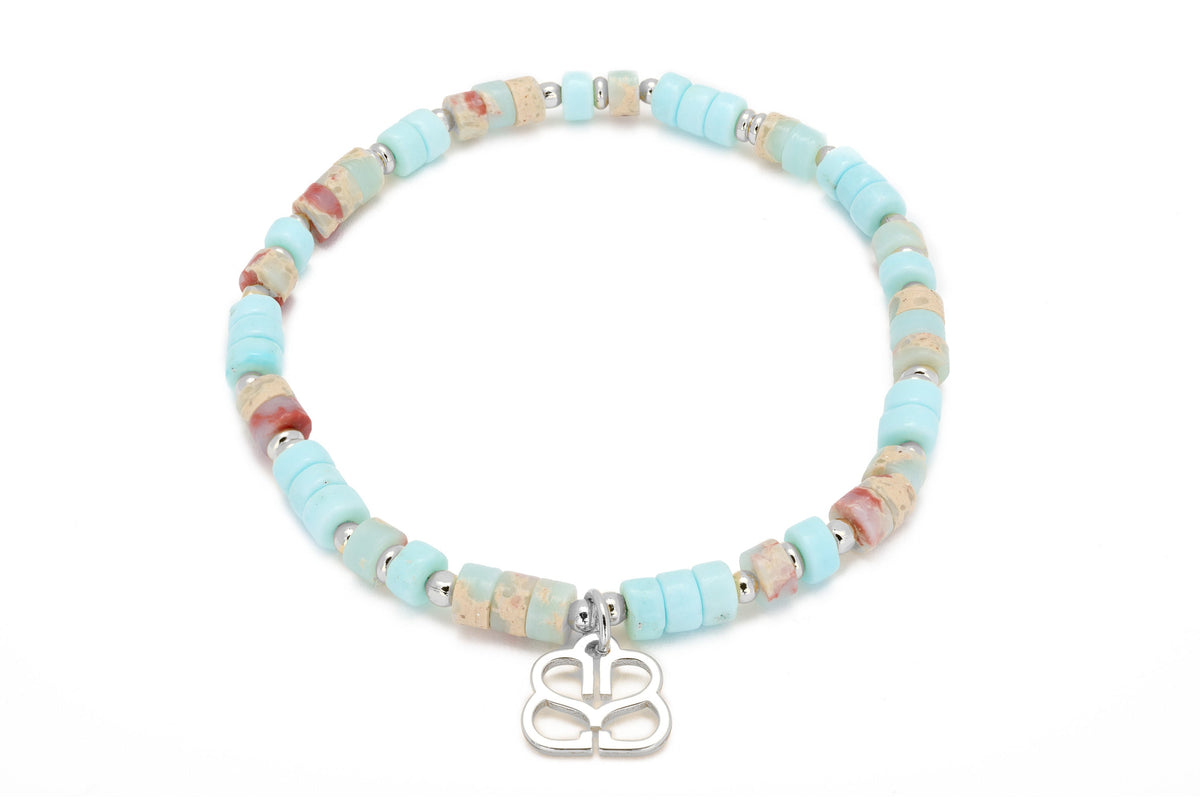 Breeze Aqua Silver Gemstone Bracelet