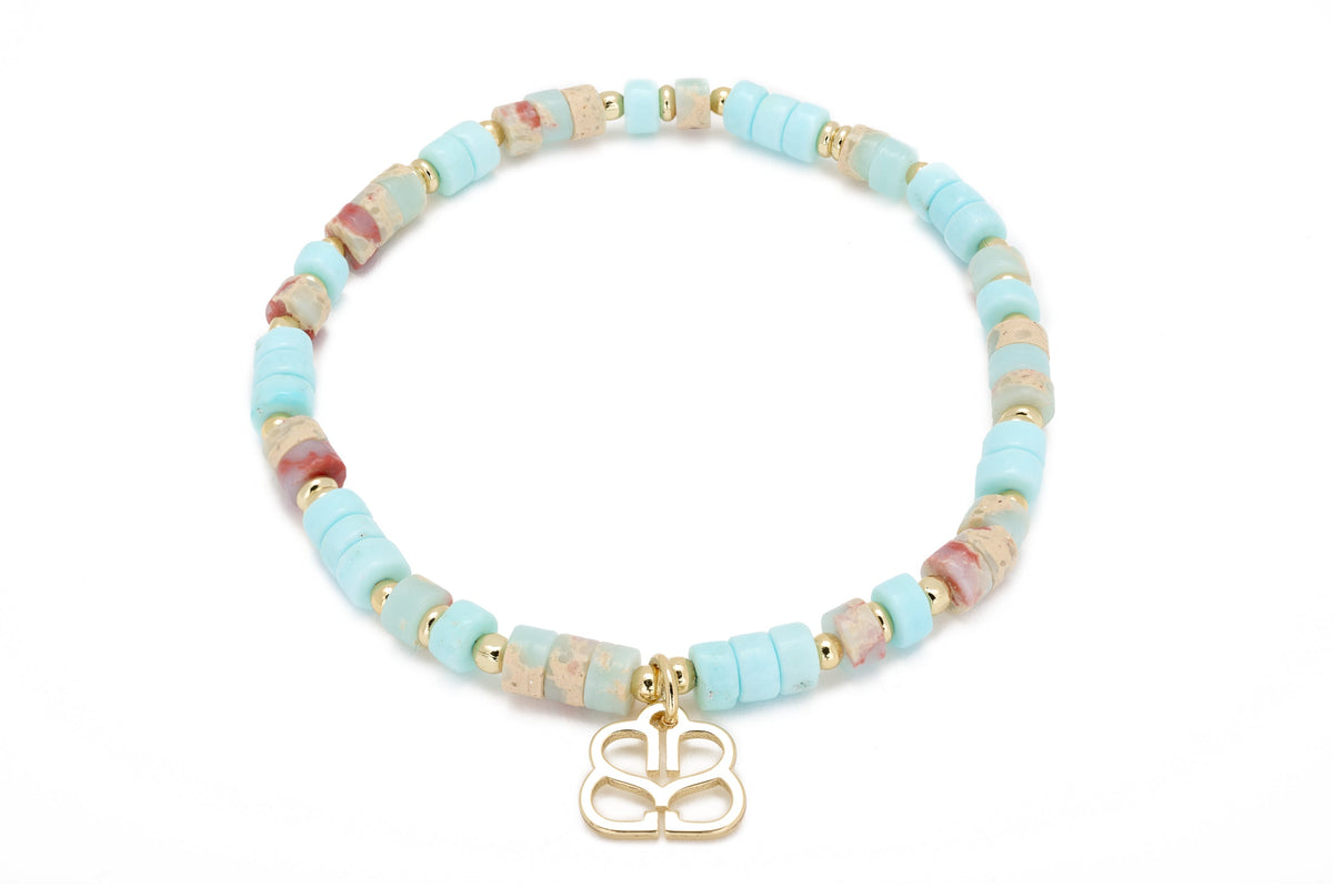 Breeze Aqua Gemstone Gold Bracelet