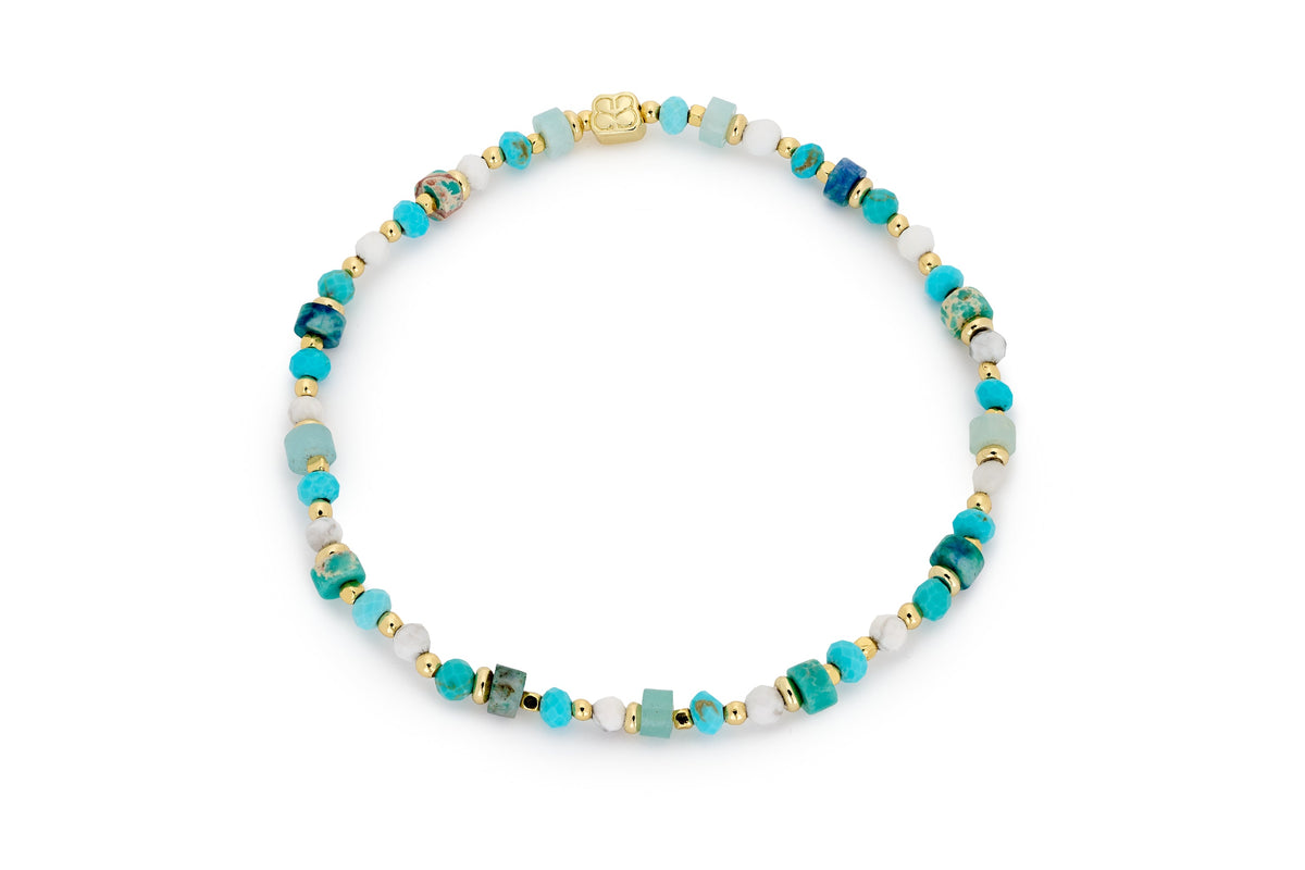 Beryl Blue Gemstone Bracelet