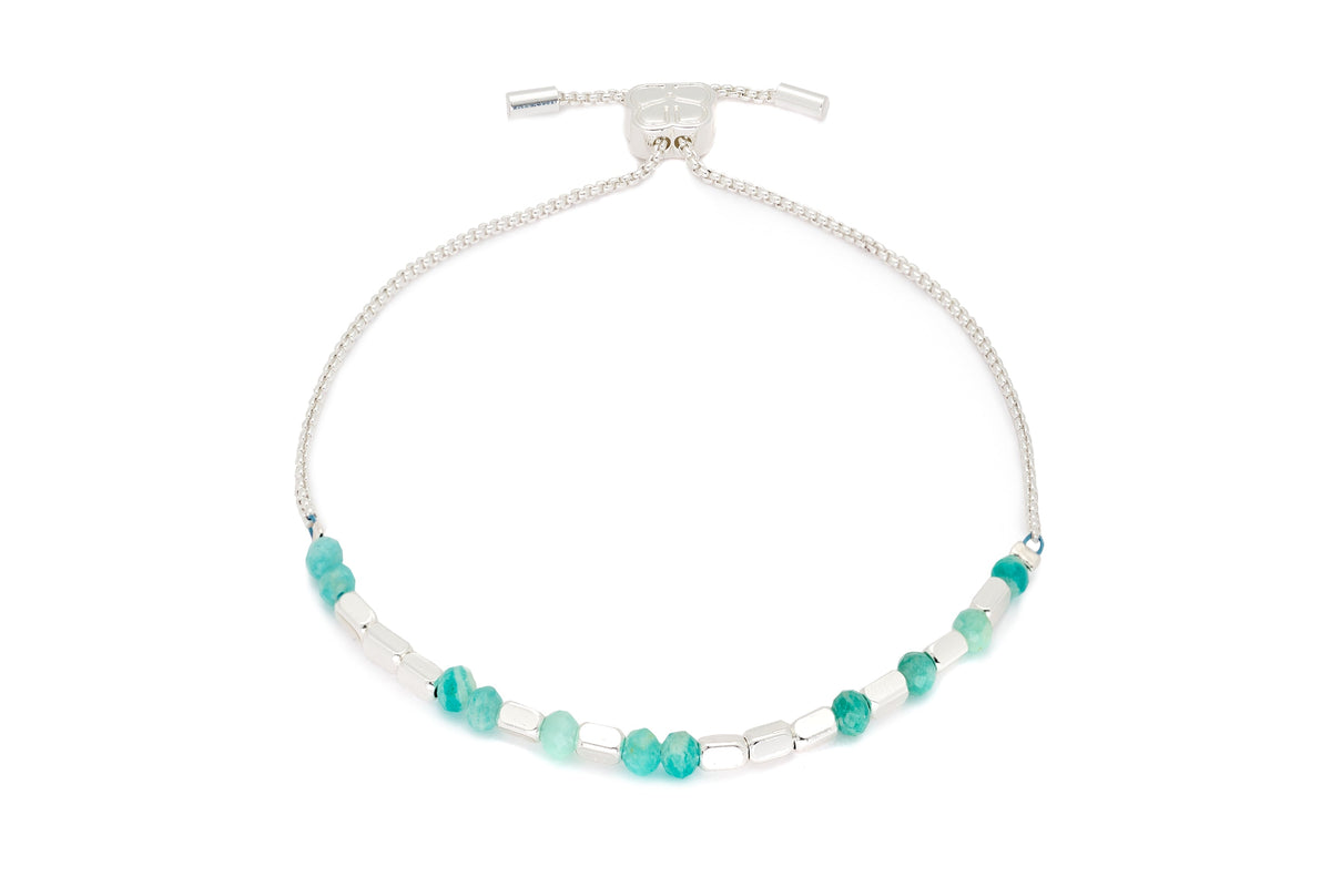 Encourage Amazonite Silver Bracelet