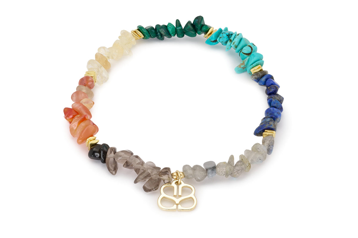 Sana Gold Chakra Multi Crystal Bracelet