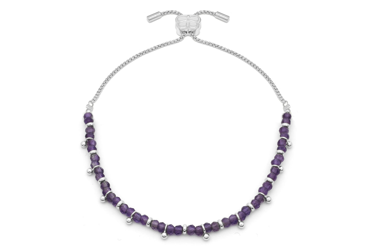 Harmony Amethyst Silver Bracelet