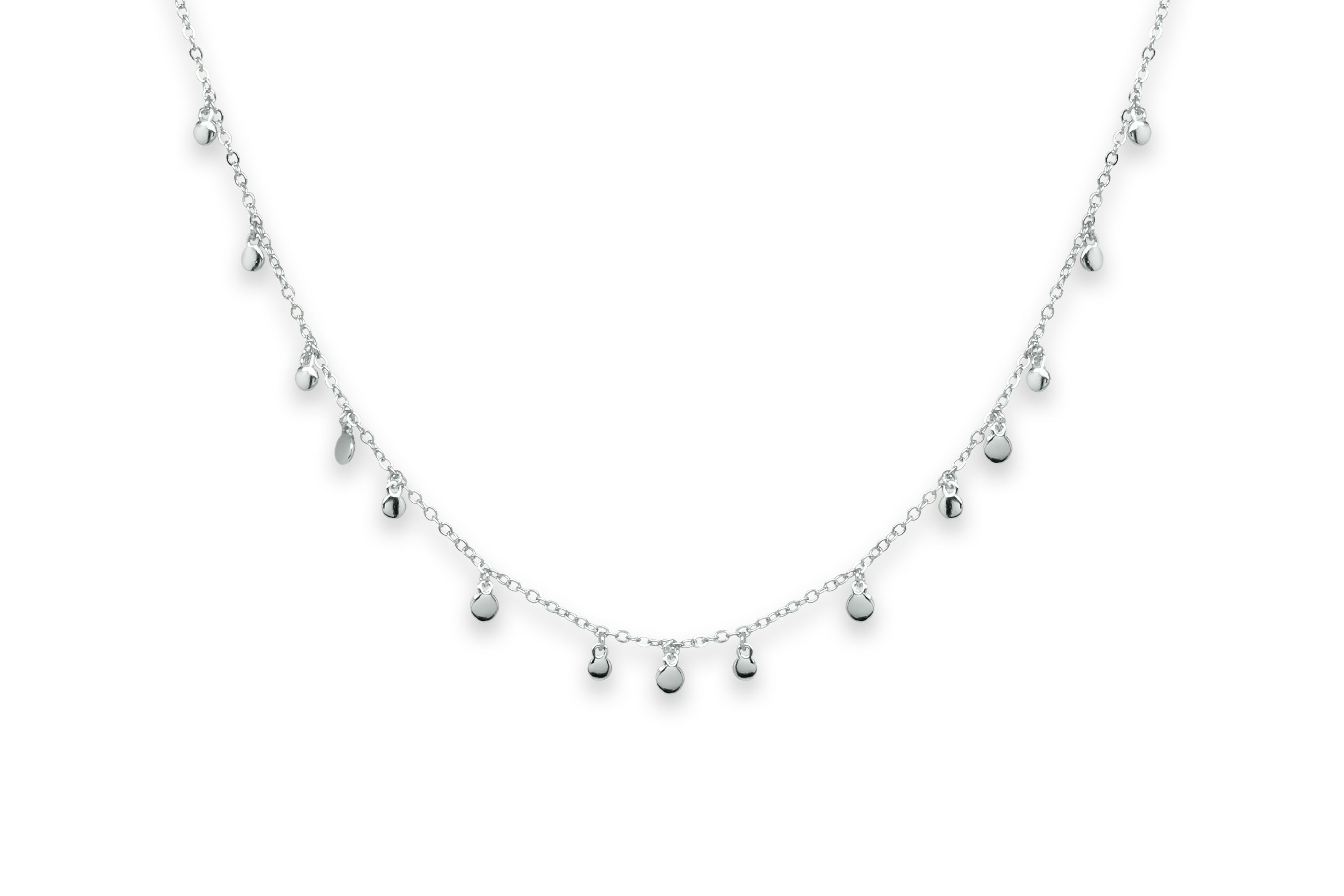 Silver disc deals choker necklace