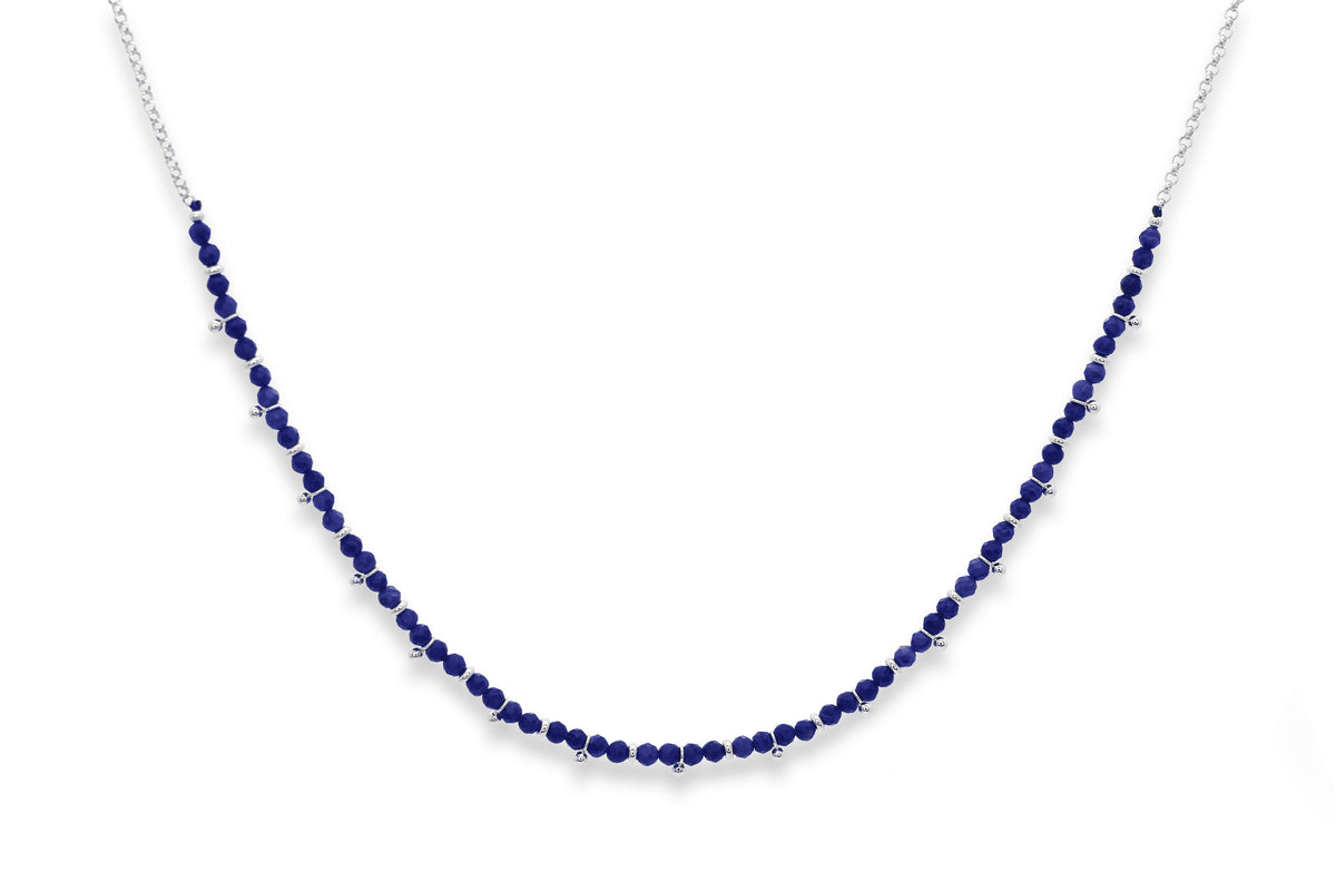 Salus Lapis Lazuli Gemstone Silver Necklace