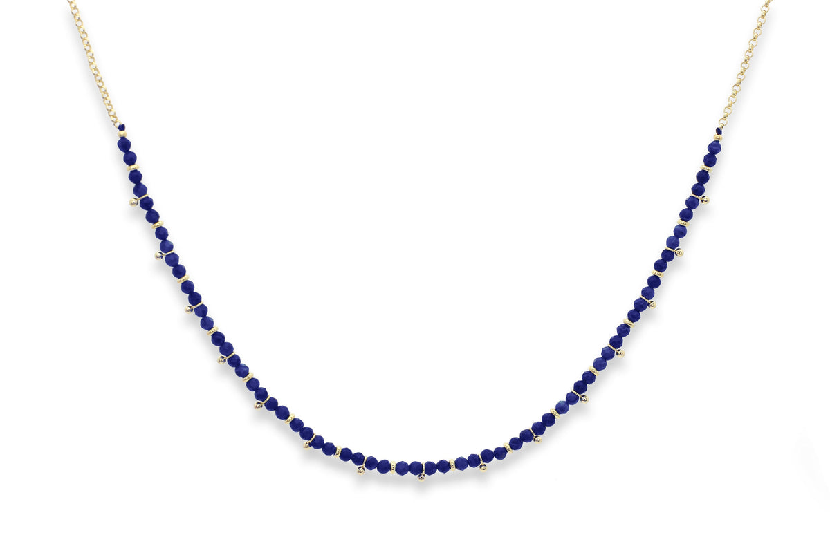 Salus Lapis Lazuli Gemstone Gold Necklace