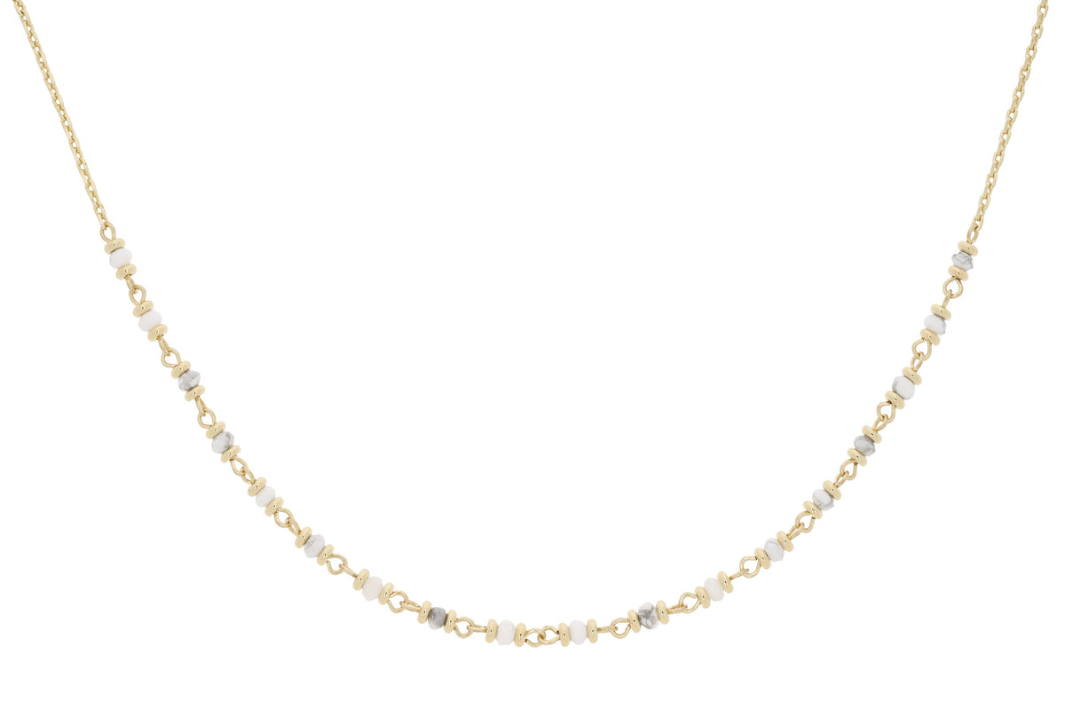 Panacea White Howlite Gemstone Necklace