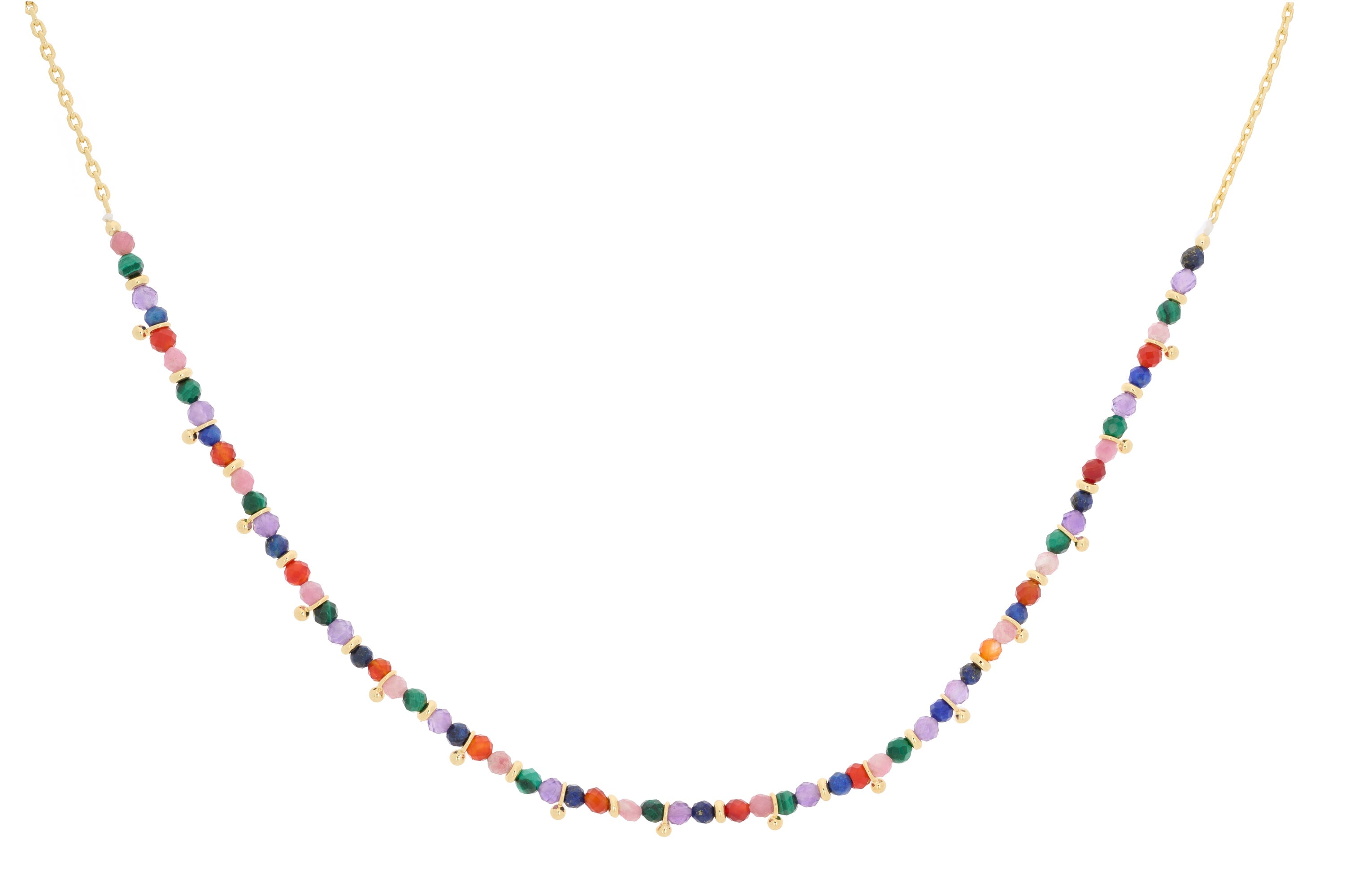 Necklaces: SAMUEL B *BJC* (62347N.SLM) 925SS Multi-Gemstone Necklace  *Reg.$200*