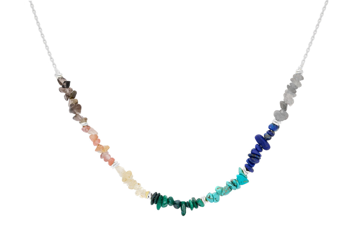 Unity Mixed Crystal Silver Necklace