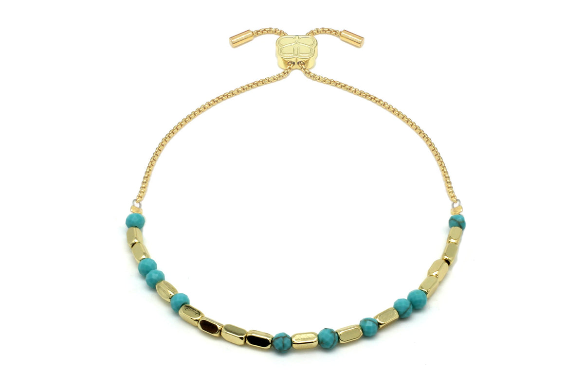 Protection Turquoise Gold Bracelet