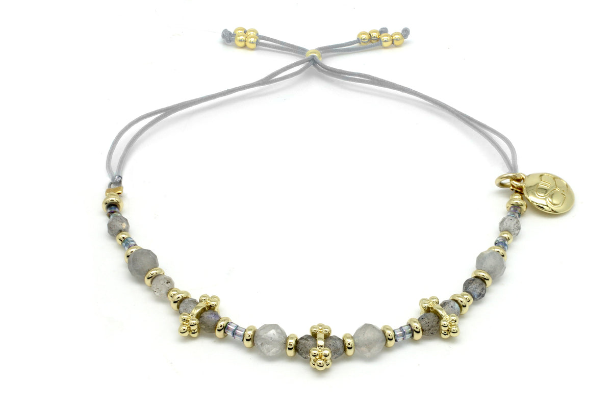Moxi Labradorite Gold Bracelet