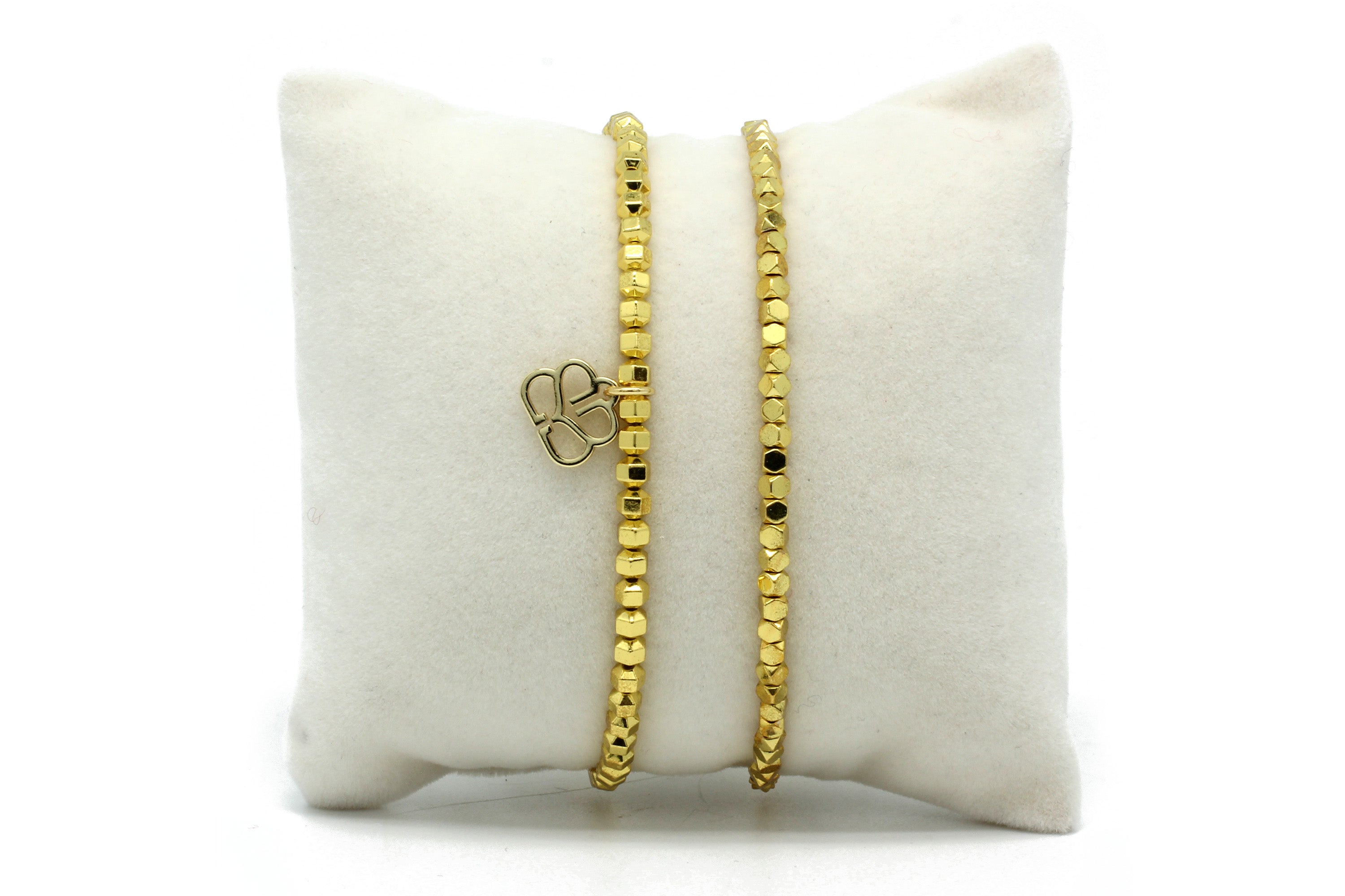 Flicker Major Gold 2 Layer Stretchy Bracelet Set - Boho Betty