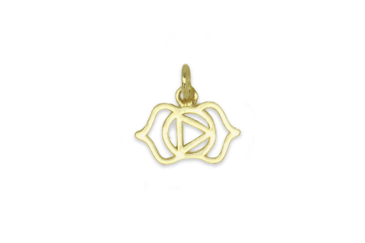 Third Eye Chakra Gold Necklace Charm