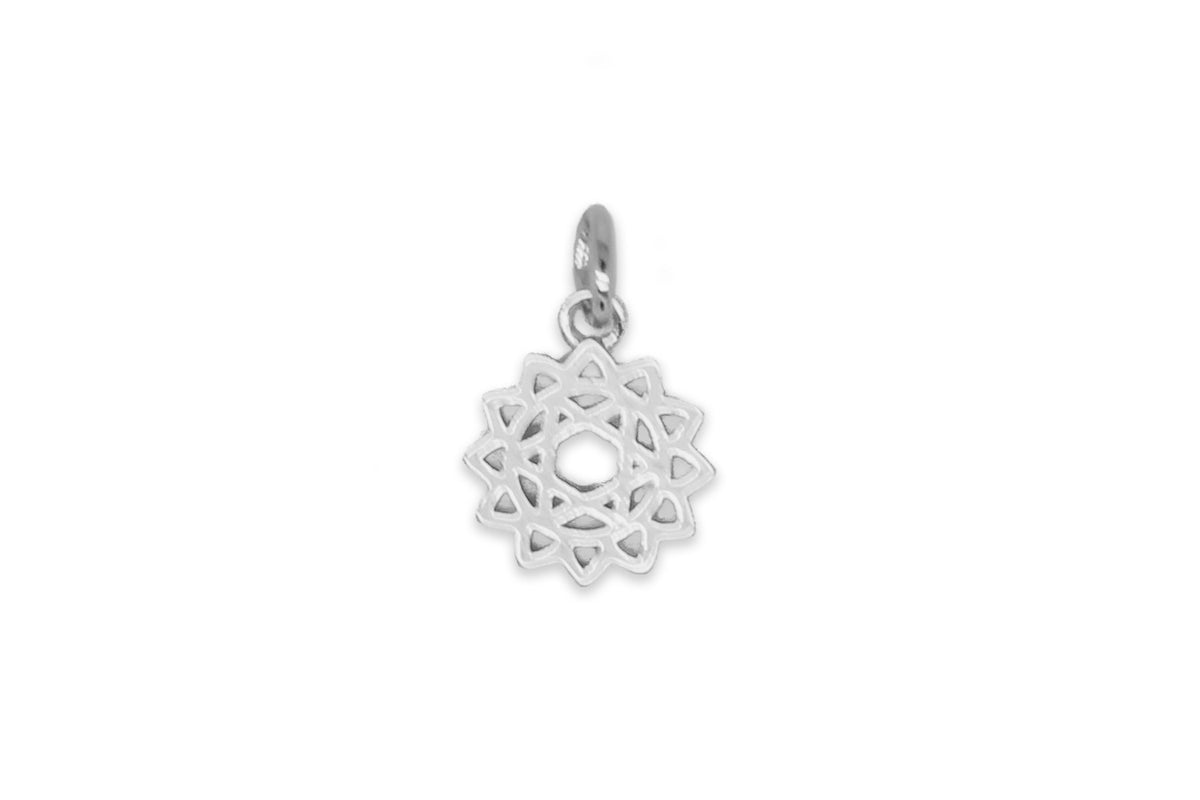 Heart Chakra Silver Necklace Charm