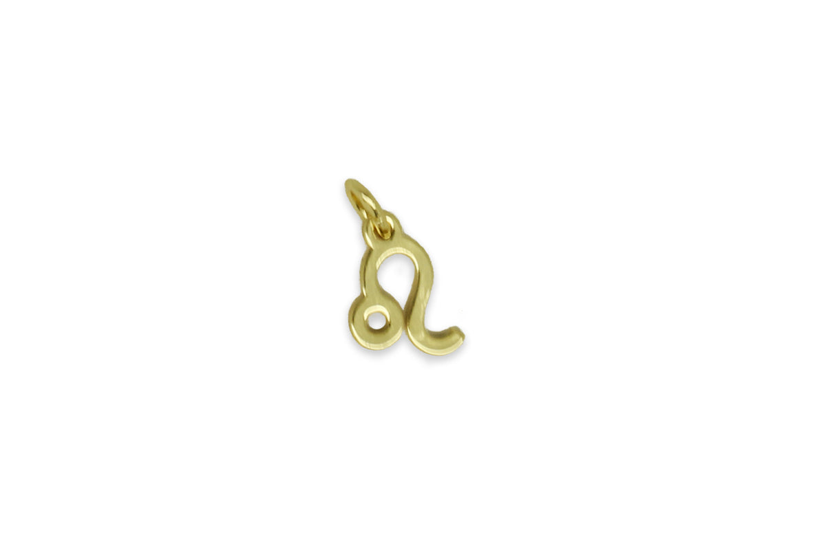Leo Zodiac Gold Necklace Charm