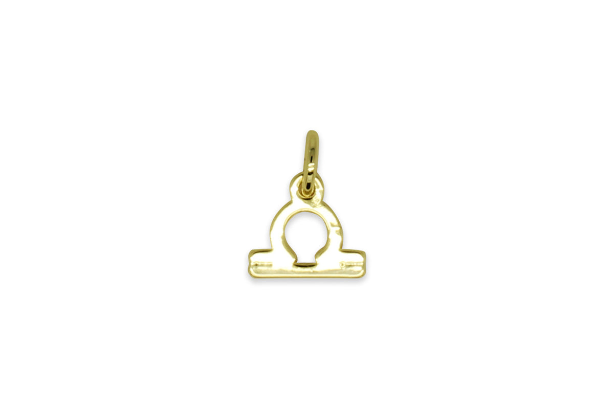 Libra Zodiac Gold Necklace Charm