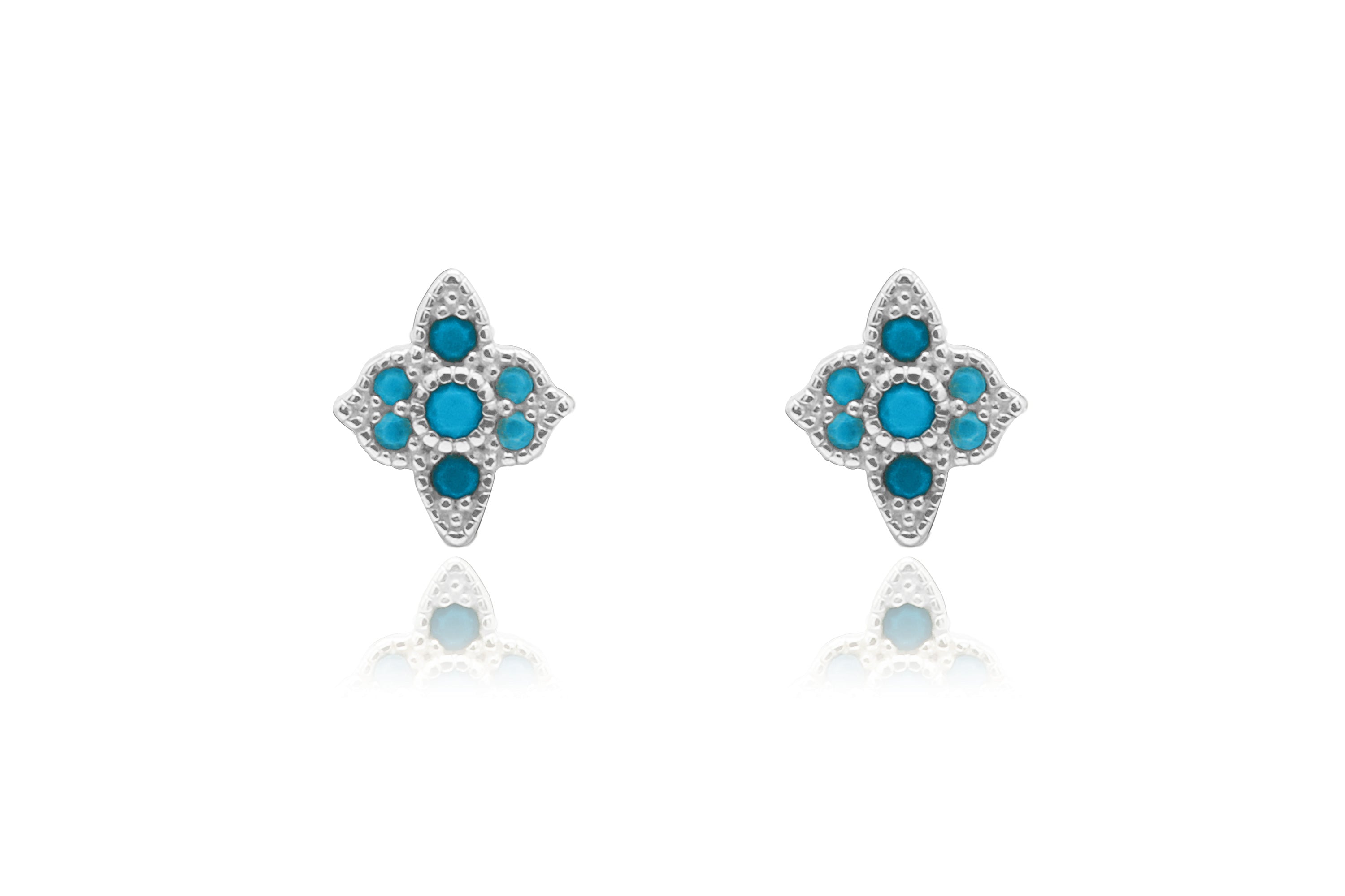 Turquoise blue hot sale stud earrings