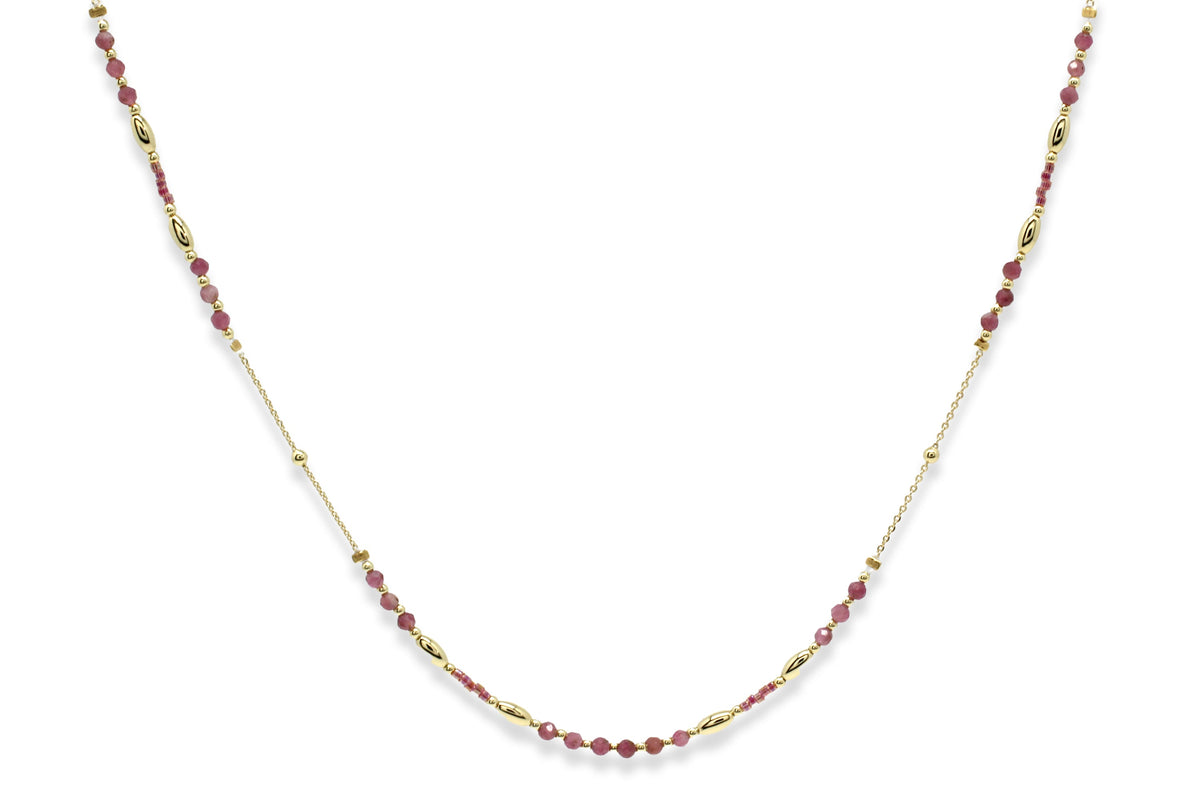 Horus Pink Tourmaline Gemstone Necklace