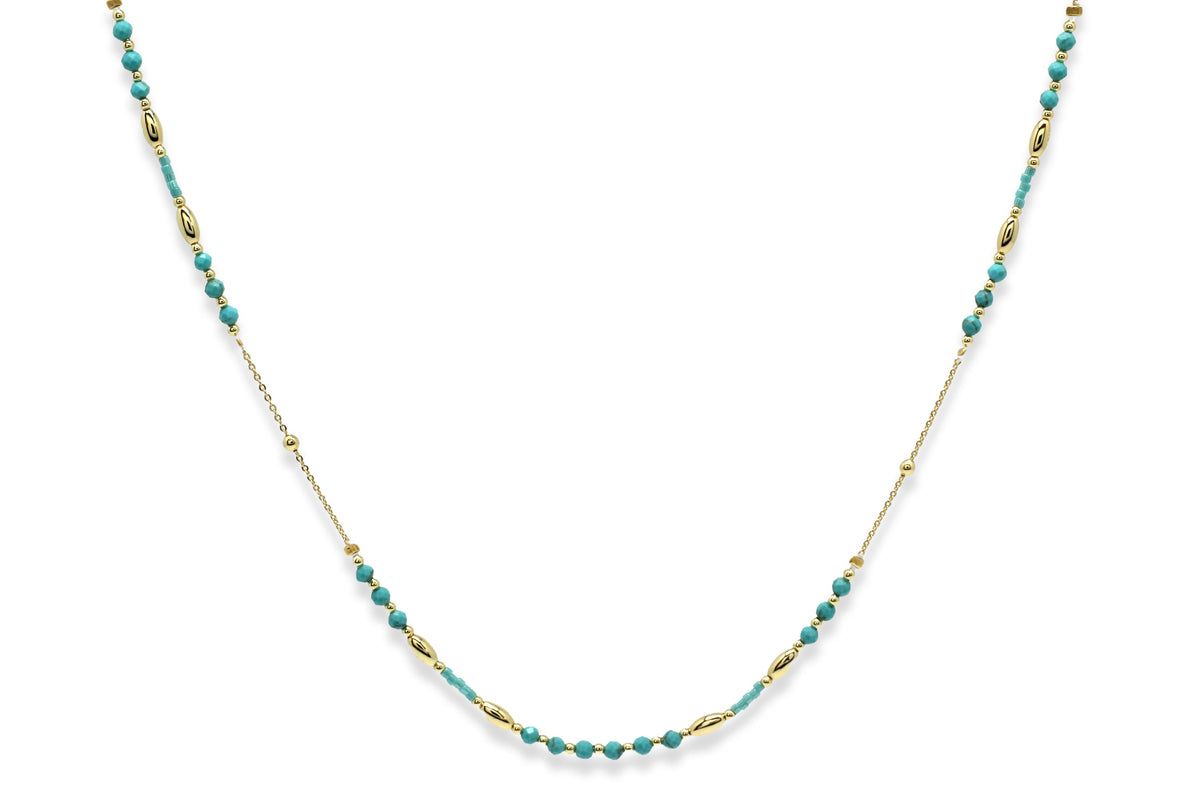 Horus Turquoise Gold Gemstone Necklace