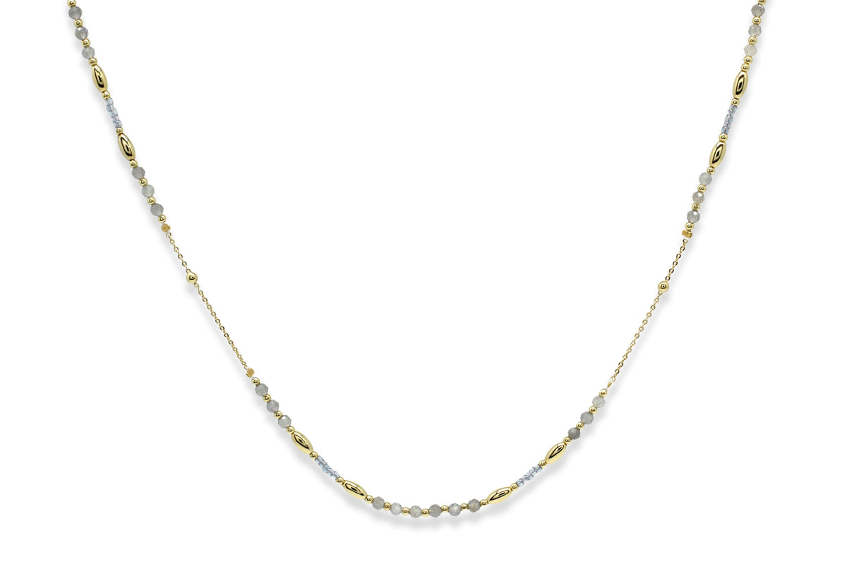 Horus Labradorite Gemstone Gold Necklace