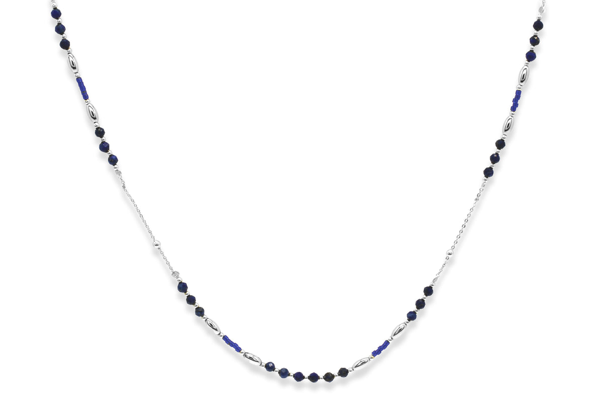 Horus Lapis Lazuli Silver Gemstone Necklace