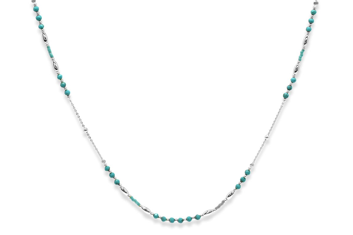 Horus Turquoise Silver Gemstone Necklace