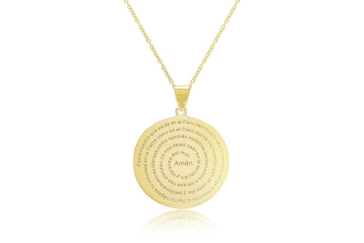 Mini Atlantic Gold Sterling Silver Disc Necklace