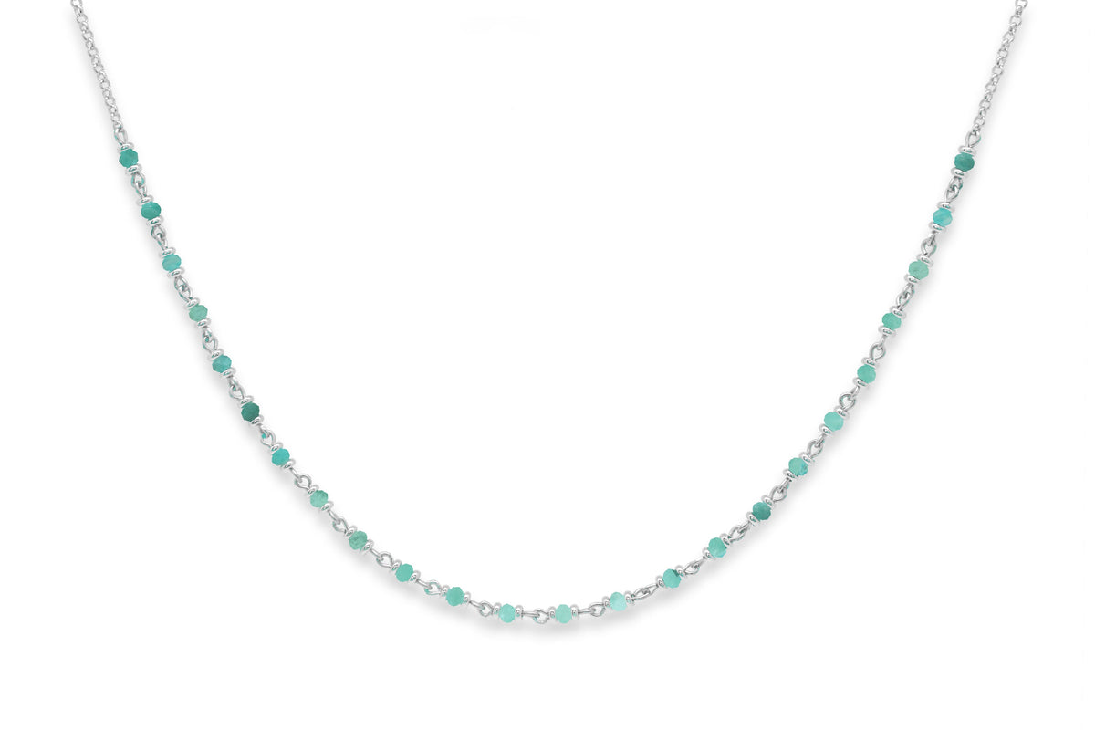 Panacea Amazonite Silver Gemstone Necklace