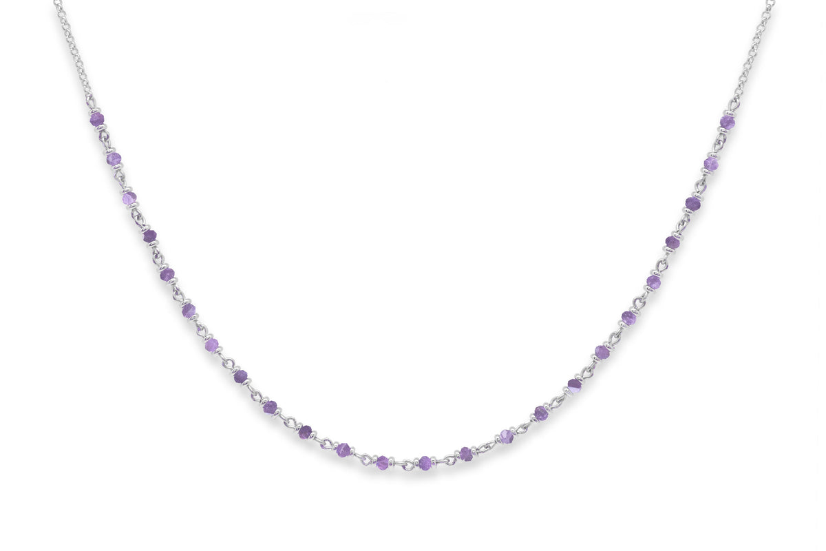 Panacea Amethyst Silver Gemstone Necklace